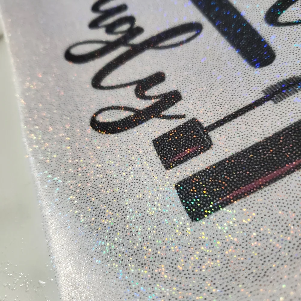 Better Late then Ugly Funny Sparkle Makeup Bag